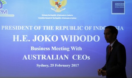 Presiden Joko Widodo berada di Australia sejak Sabtu (25/2) untuk membahas sejumlah agenda.