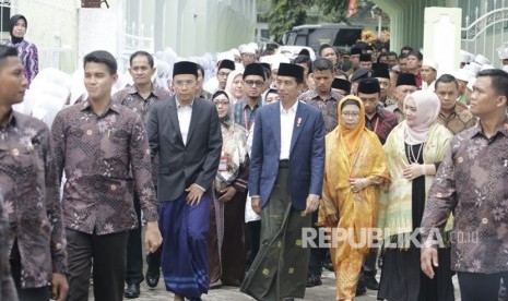 Presiden Joko Widodo (Jokowi) berkunjung ke Pondok Pesantren Nahdlatul Wathan (NW) Pancor di Lombok Timur, NTB pada Kamis (23/12). 