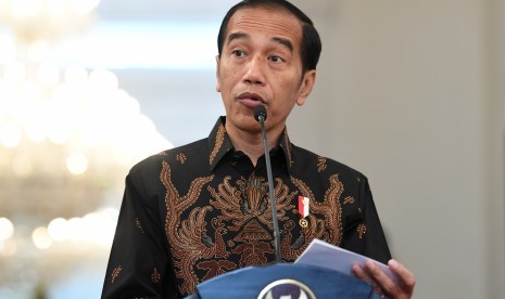 President Joko Widodo holds a press conference on massacre in Nduga, Papua at Merdeka Palace, Jakarta, Wednesday (Dec 5). 