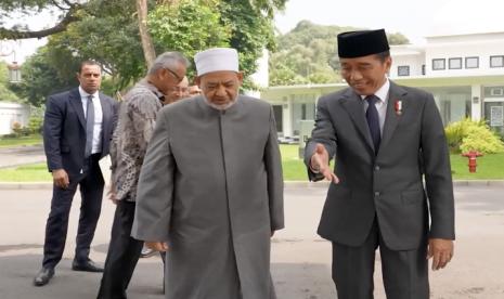  Presiden Joko Widodo menerima kunjungan Grand Syekh Al Azhar, Imam Akbar Ahmed Al Tayeb.