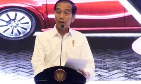 Presiden Joko Widodo resmi membuka Gaikindo Indonesia International Auto Show (GIIAS) 2018 di Indonesia Convention Exibition (ICE), BSD, Tangerang Selatan, Banten.