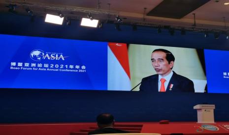 Presiden Joko Widodo tampil melalui video dan menjadi pembicara kunci di ajang BFA.