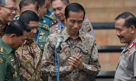 Presiden Jokowi beri arahan peserta rapimnas TNI-Polri