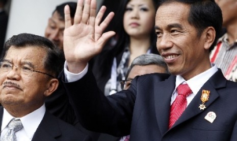 Presiden Jokowi bersama Wapres JK.