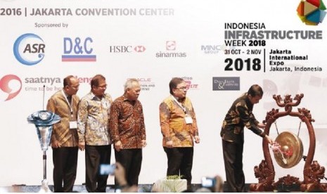 Presiden Jokowi saat membuka Indonesia Infrastrucutre Week (IIW) 2016. 