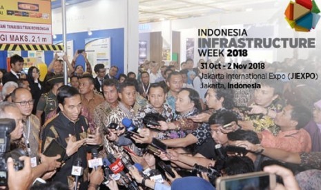 Presiden Jokowi saat menghadiri Indonesia Infrastructure Week (IIW) 2016. 