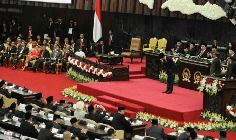 Presiden Jokowi saat pidato kenegaraan 