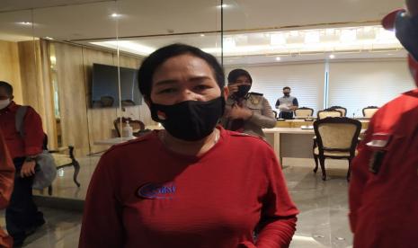 Presiden Konfederasi Serikat Buruh Seluruh Indonesia (KSBSI) Elly Rosita Silaban