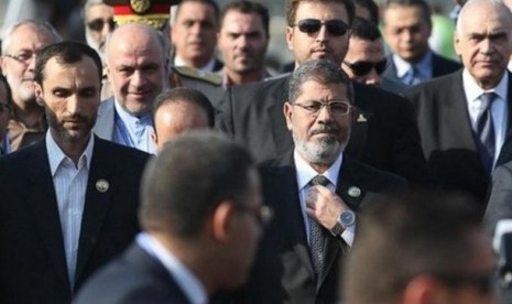 Presiden Mesir, Muhammad Mursi, hadir di KTT GNB 2012 di Teheran, Iran.