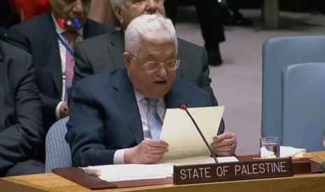 Presiden Palestina Mahmoud Abbas menyampaikan salam Idul Fitri untuk warganya.