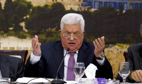 Palestina Peringatkan Negara Lain tidak Ikuti Langkah UEA. Presiden Palestina Mahmoud Abbas.