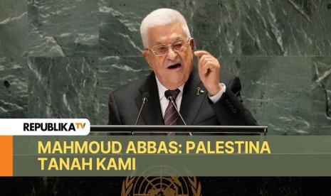 Presiden Palestina Mahmoud Abbas di Majelis Umum PBB.