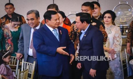 Presiden Prabowo Subianto bersama Ketua DPD RI Sultan Bachtiar Najamuddin.