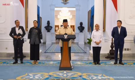 Presiden Prabowo Subianto di Istana Merdeka, Jakarta Pusat, Selasa (11/3/2025).