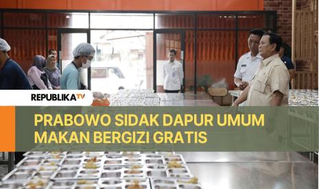 Presiden Prabowo Subianto melakukan inspeksi mendadak ke dapur umum.