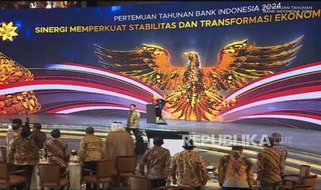 Presiden Prabowo Subianto menghadiriPertemuan Tahunan Bank Indonesia 2024, Jumat (29/11/2024) malam. 