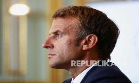 Macron Kunjungi Masjid dan Gereja di Reruntuhan Mosul. Presiden Prancis Emmanuel Macron.