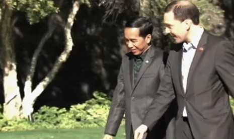 Presiden RI, Joko Widodo saat menghadiri KTT AS-ASEAN di Sunnylans, AS