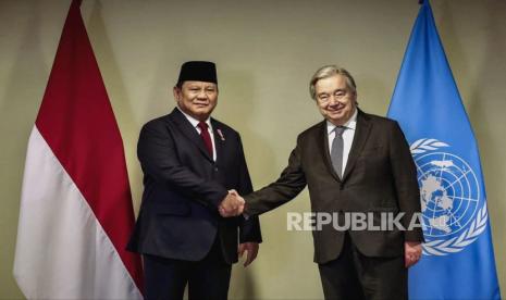 Presiden RI Prabowo Subianto bertemu Sekjen PBB Antonio Guterres di sela KTT G20 di Rio de Janeiro, Brasil, Ahad (17/11/2024).