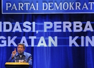 Presiden RI sekaligus Ketua Dewan Pembina Partai Demokrat (PD) Susilo Bambang Yudhoyono (SBY).