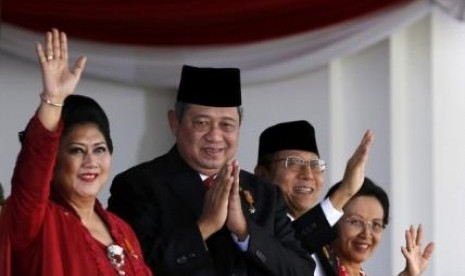 Presiden SBY bersama Ibu Negara, Ani Bambang Yudhoyono.