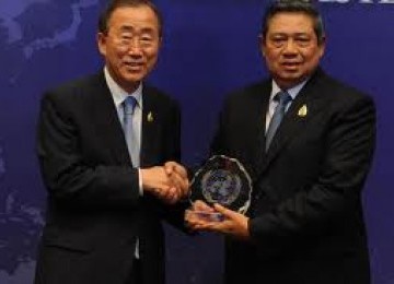 Presiden SBY dan Sekjen PBB Ban Ki-Moon