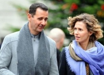 Presiden Suriah Bashar al Assad bersama istriny Asma Assad