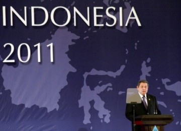 Presiden Susilo Bambang Yudhoyono memberikan pidato  pembukaan KTT Asean ke-19, di Bali Nusa Dua Convention Center (BNDCC), Kamis (17/11). 