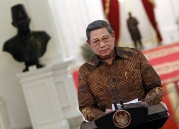 Presiden Susilo Bambang Yudhoyono mengumumkan hasil perombakan (reshuffle) Kabinet Indonesia Bersatu II di Istana Merdeka, Jakarta, Selasa (18/10) malam.