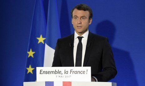 Presiden terpilih Prancis Emmanuel Macron.