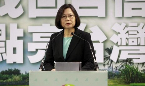 Presiden Taiwan Tsai Ing Wen. Lebih dari 20 anggota parlemen dari partai oposisi Taiwan boikot parlemen sejak Ahad. Ilustrasi.