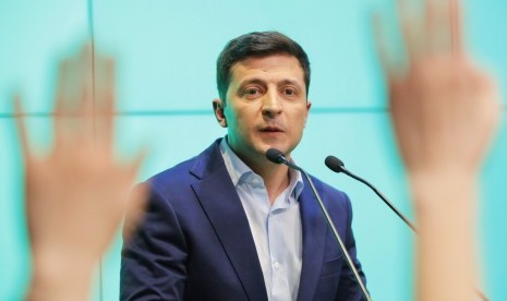 Presiden Ukraina Volodymyr Zelenskiy. Ilustrasi.