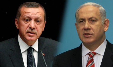 Presiden Turki Recep Erdogan dan PM Israel Benjamin Netanyahu