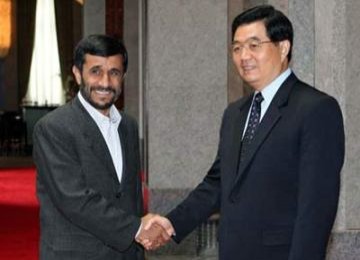 Presiden Iran, Mahmoud Ahmadinejad dan Perdana Menteri Cina, Wen Jiabao