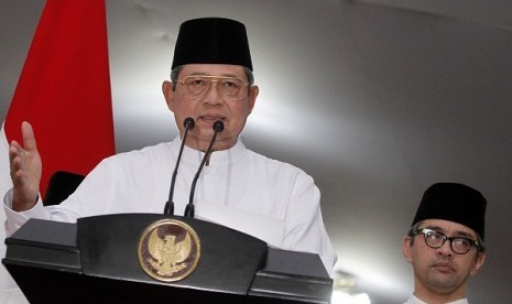 President Susilo Bambang Yudhoyono explains the government's stance on Rohingya issue on Saturday night.  