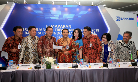 Press conference laporan keuangan Triwulan II 2018 Bank BRI.