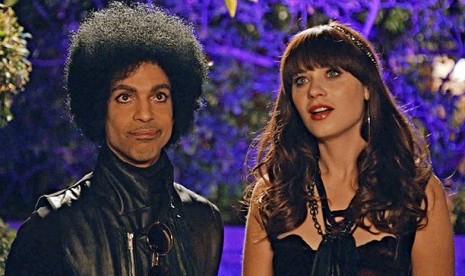 Prince saat tampil di salah satu episode New Girl bersama Zooey Deschanel di tahun 2014.