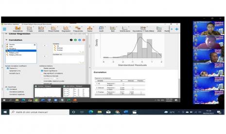 Prodi Manajemen menggelar Workshop Pengolahan Data Penelitian, secara daring melalui Zoom Meeting  Rabu (8/9).