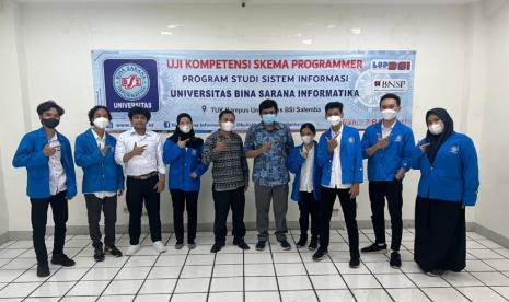 Prodi Sistem Informasi Universitas BSI menggelar uji kompetensi skema programmer.  