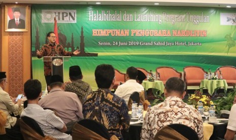 Prof Rokhmin Dahuri memberikan sambutan sekaligus pengarahan kepada pengurus Himpunan Pengusaha Nahdliyin (HPN) se-Indonesia.