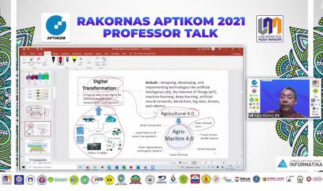 Professor Talk ditutup oleh Prof. Dr. Ir. Agus Buono dari Institut Pertanian Bogor sebagai narasumber kelima yang menjelaskan mengenai sistem pertanian di era sekarang, Ia menyebutkan bahwa sistem pertanian saat ini, sebetulnya tidak bisa berdiri sendiri. 