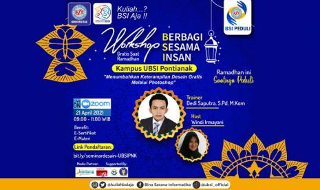 Program Berbagi Sesama Insan, menjadi acara rutin dari kampus Universitas Bina Sarana Informatika (UBSI) setiap bulan Ramadhan. Kegiatan yang digelar berupa workshop/pelatihan untuk peningkatan skill bagi masyarakat.