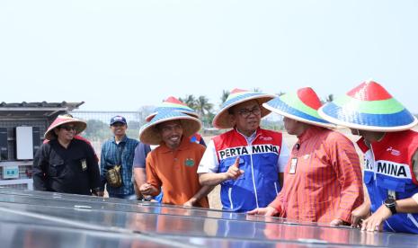 Program Desa Energi Berdikari Kalijaran yang berbasis pada pengelolaan integrated farming berbasis Energi Baru dan Terbarukan di area persawahan Desa Kalijaran, Kecamatan Maos, Cilacap diresmikan langsung oleh Direktur Utama KPI, Taufik Aditiyawarman, didampingi VP CSR & SMEPP Management Pertamina, Fajriyah Usman, bersama Kepala Dinas Pertanian Cilacap, Susilan didampingi subholding Pertamina New & Renewable Energy (PNRE) pada Kamis (2/11/2023). 