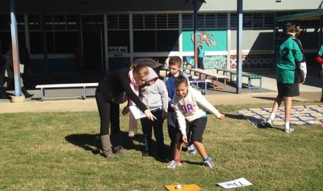   Program matematika bagi penyandang disabilitas di Goodna Special School.