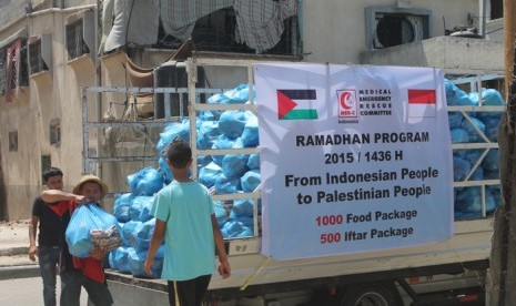 Program ramadhan MER-C di Gaza, Pembagian 1.000 paket sembako