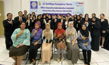 Program Studi Administrasi Perkantoran Universitas BSI (Bina Sarana Informatika) mengadakan uji kompetensi dengan skema office executive administrative assistant yang diikuti oleh 145 asesi, pada 29 - 31 Januari 2024 di Universitas BSI kampus Jatiwaringin.