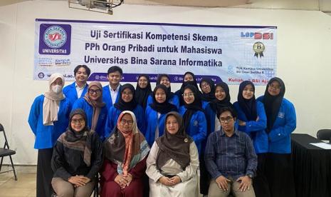 Program studi (prodi) Manajemen Pajak Kampus Digital Kreatif Universitas BSI (Bina Sarana Informatika) berhasil menyelenggarakan sertifikasi kompetensi bagi mahasiswa semester 5 di bidang Teknisi Pajak Penghasilan Orang Pribadi dan Teknisi Perpajakan PPH Badan Sektor Usaha Jasa dan Perdagangan. Acara ini berhasil diselenggarakan di Universitas BSI kampus Dewi Sartika B, pada Selasa (22/1/2024). 