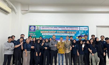 Program Studi (Prodi) Perhotelan Universitas BSI (Bina Sarana Informatika) mengadakan kegiatan Workshop Front Office di ruang 308 Univesitas BSI kampus Kaliabang, pada Kamis, 04 Juli 2024. 