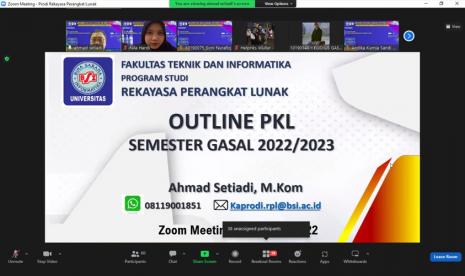  Program Studi (Prodi) Rekayasa Perangkat Lunak Universitas BSI (Bina Sarana Informatika) menggelar kegiatan sosialisasi Praktik Kerja Lapangan (PKL) bagi mahasiswa semester 6.