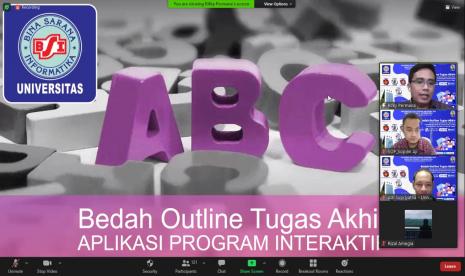 Program Studi Sistem Informasi Akuntansi (Prodi SIA) Universitas Bina Sarana Informatika (UBSI) mengadakan kegiatan  bedah outline Tugas Akhir untuk para dosen, selasa (2/2).